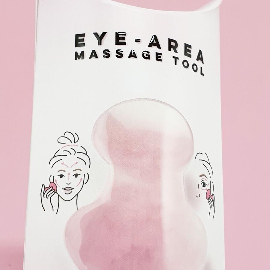 LAVAY Paris Gua Sha masažer za lice – za područje oko očiju – ružičasti kvarc – 1 komad