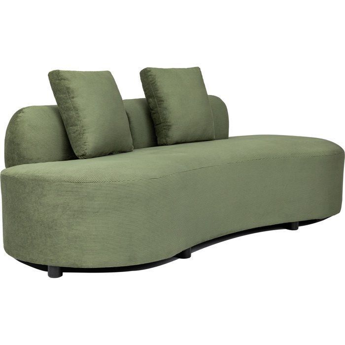 Vaste bank - 4-zits - SOPHIE - Groene stof - 232 x 94 x 70 cm
