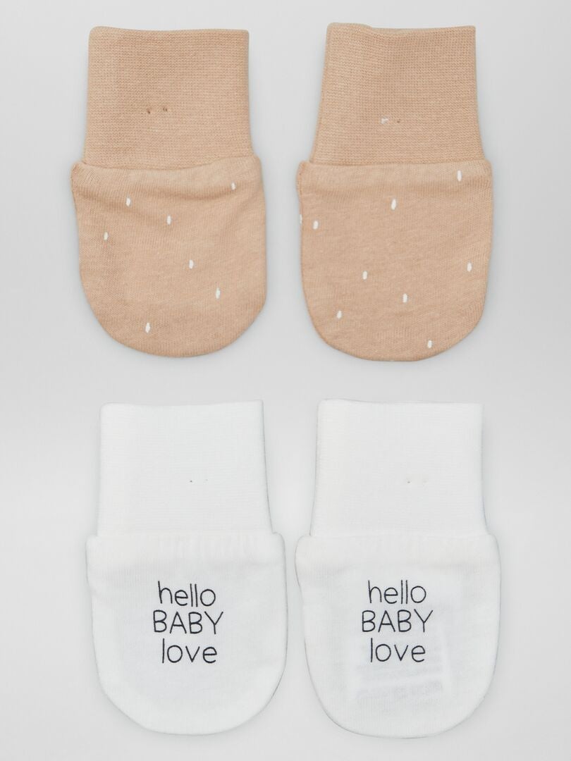 Juego de 2 pares de manoplas antiarañazos - BEIGE