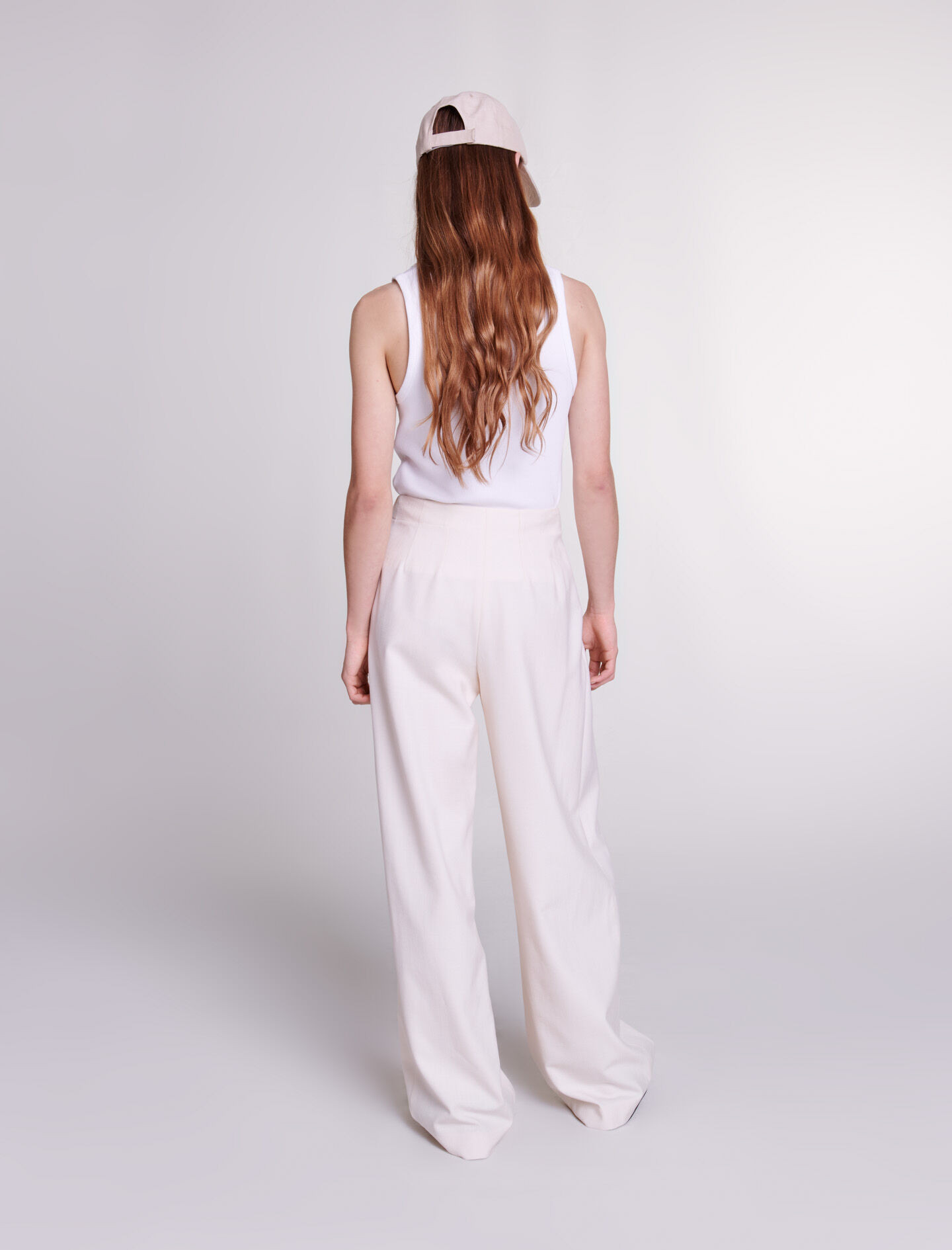 Wijde pantalon - Gebroken wit