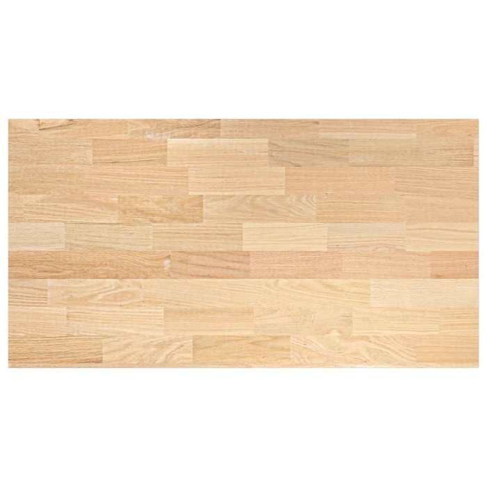 Plan de travail en bois de chêne massif - vidaXL - Rectangulaire - 120x63,5x2,7 cm - Brun - Facile à nettoyer