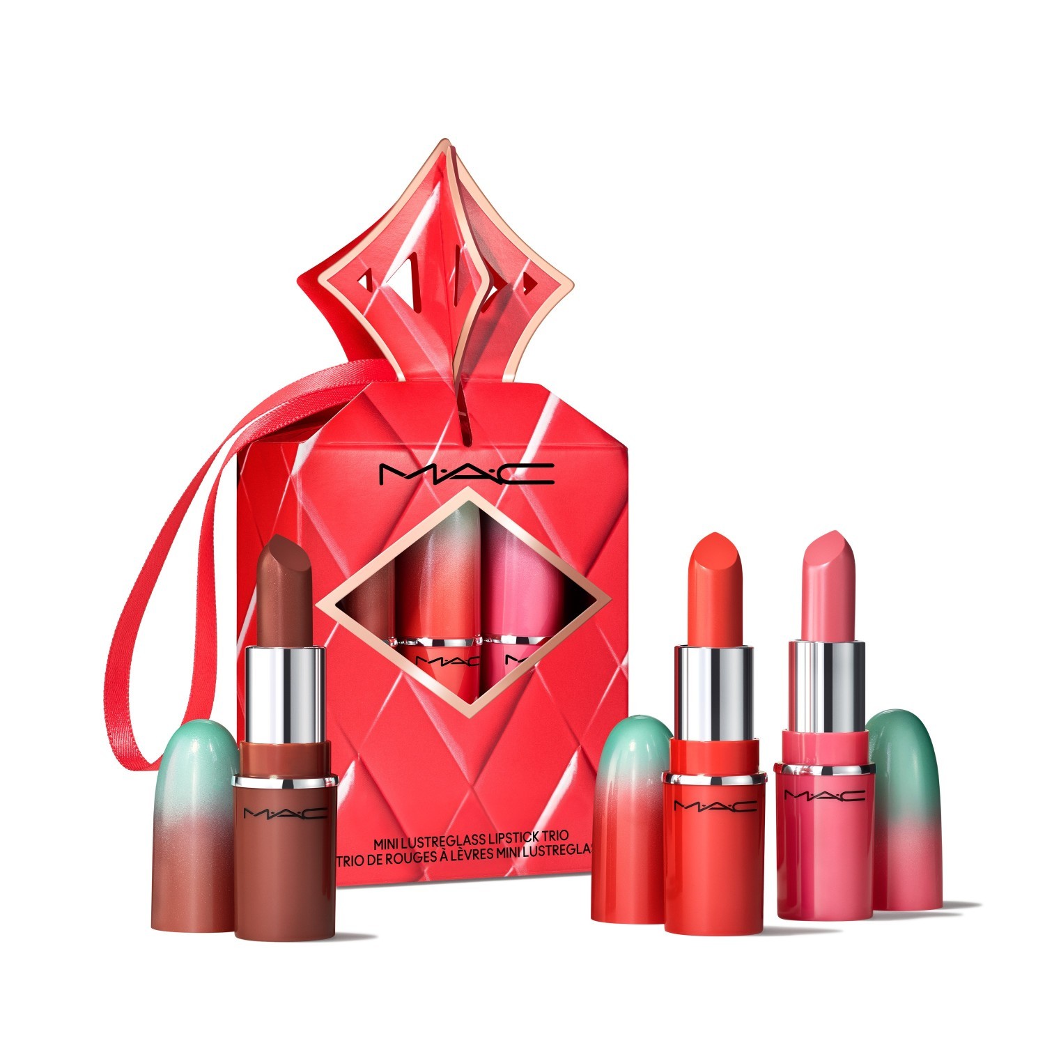 MAC makiažo rinkinys Lusterglass Wildest Gleams Mini Lusterglass lūpų trio – 1 Stück