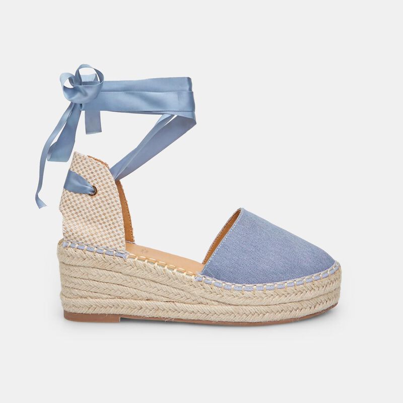 BATA Espadryle damskie na koturnach 6 cm