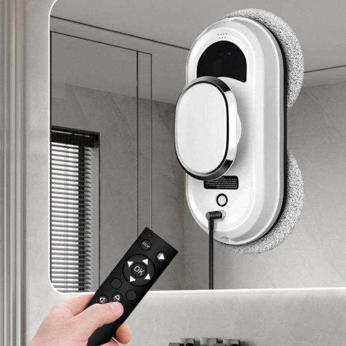 Elektrischer Fensterreinigungsroboter (5600 Pa), intelligenter, automatischer Reiniger, tragbar, 35 ml, USV-geschützt, für alle Oberflächen, Wände, Marmor