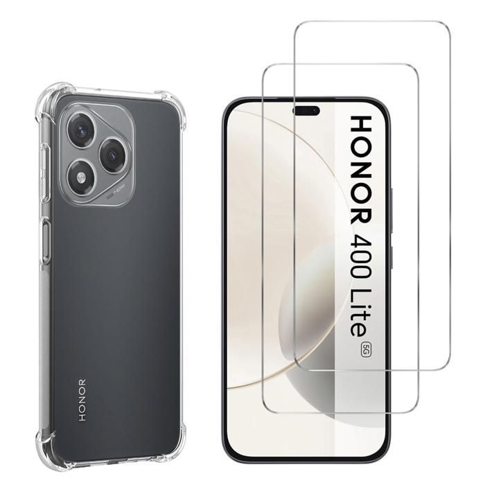 Coque antichoc pour Honor 400 Lite 5G et 2 Verres Trempé Film Protection Ecran Phonillico®