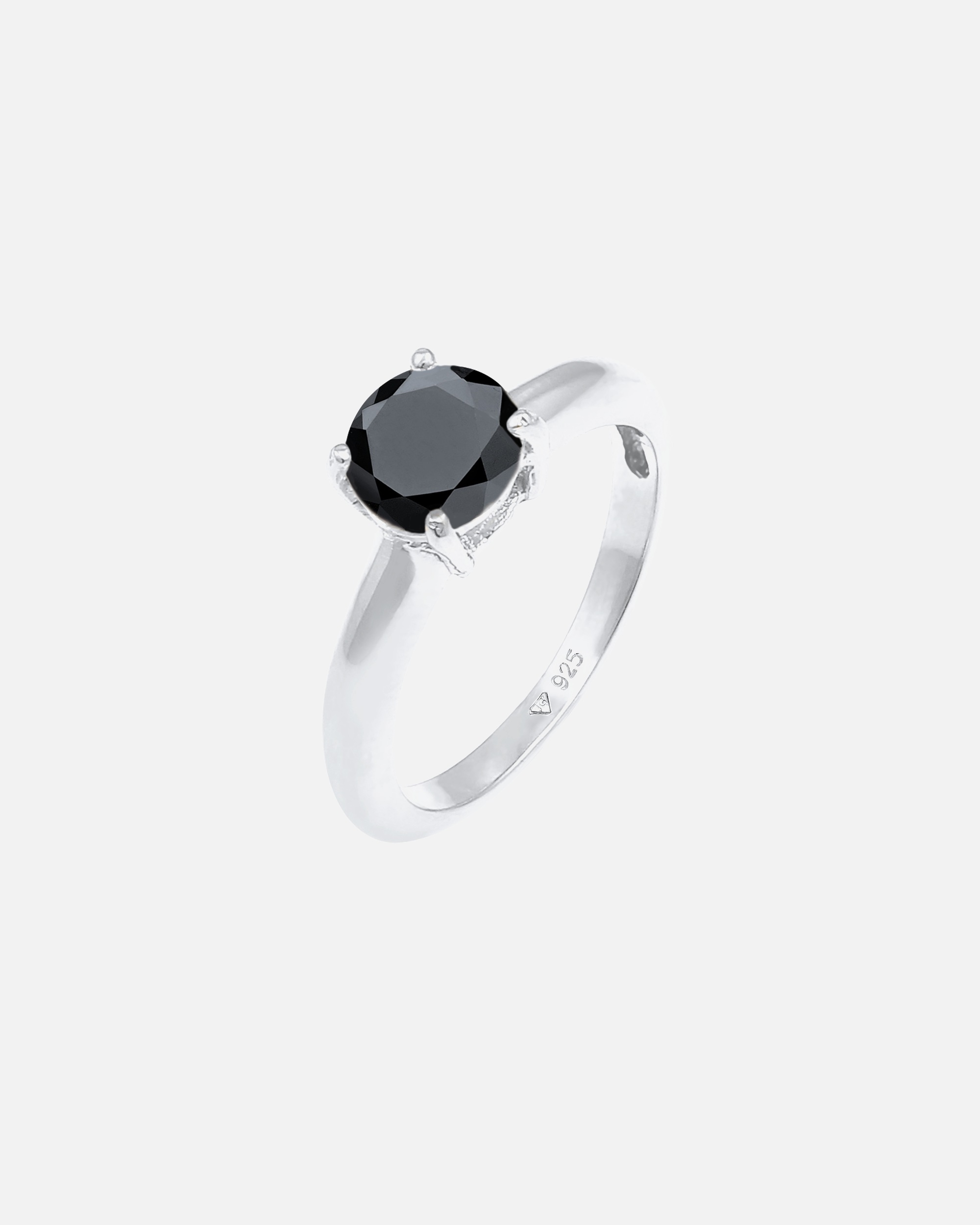 Elli Femmes Solitaire Classique avec cristal de zirconium en argent sterling 925