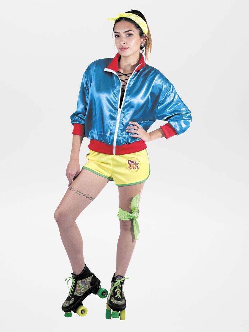 Kostuum in jaren 80-stijl - Blauw/Geel