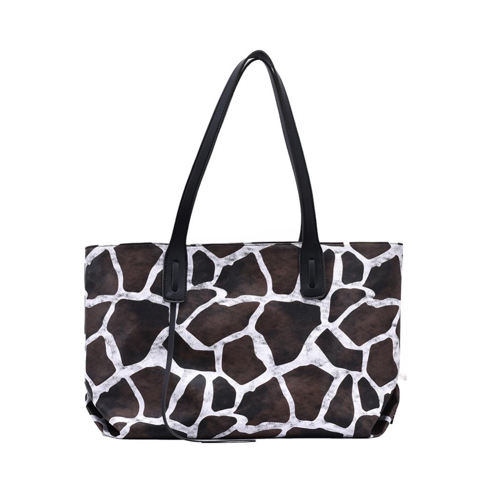 Sac à main cabas léopard tendance pour femme en cuir PU, grande capacité, bandoulière, sac shopping portable pour les voyages, poignée supérieure
