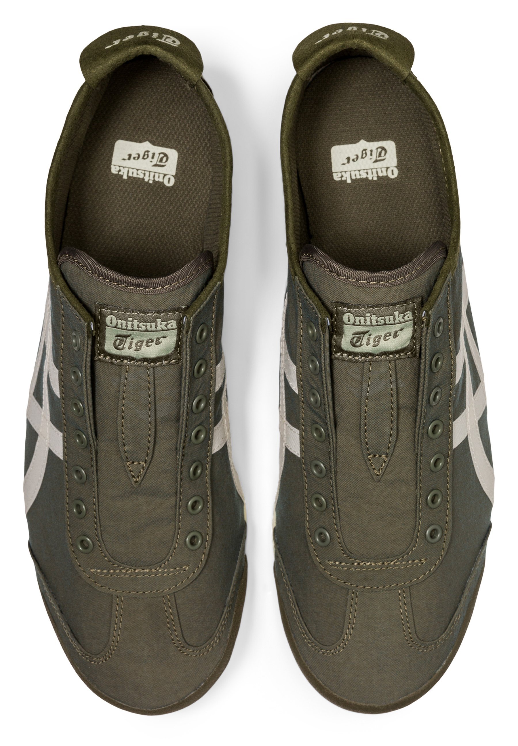Onitsuka Tiger MEXICO 66 SLIP-ON - Sneakers - MANTLE GREEN/BIRCH