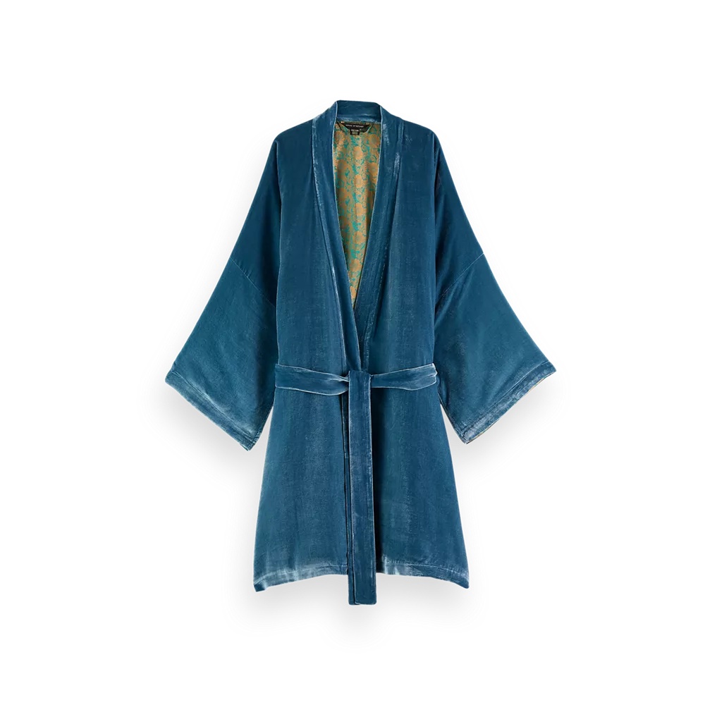 Kimono z kolekcie Saigon od House of Rituals Krátke kimono z viskózového hodvábneho zamatu