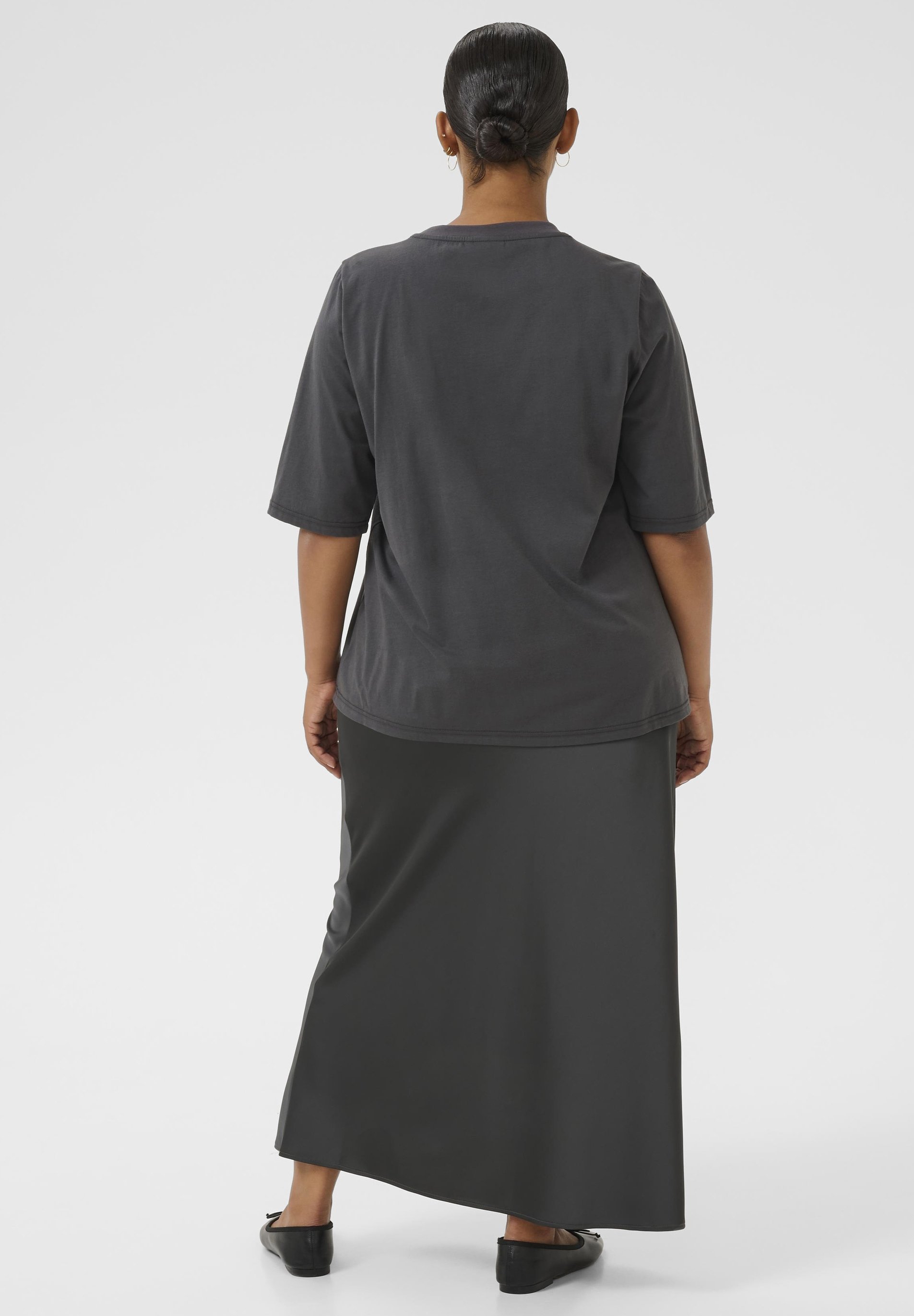 Kaffe Curve HELENA - Bedrucktes T-Shirt - Schwarzer Austern