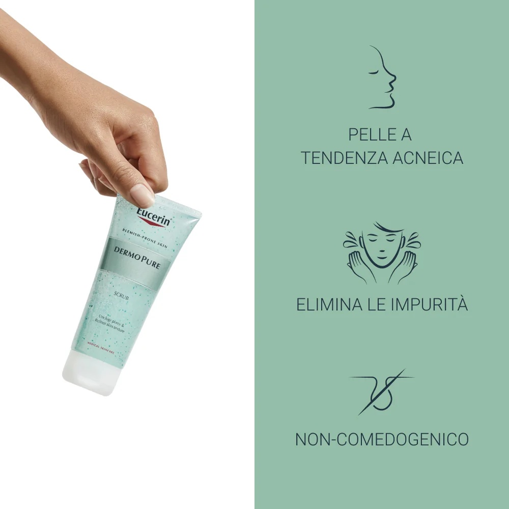 EUCERIN Eucerin DermoPurifyer Oil Control gladilni čistilni piling 100 ml Mastna koža, nagnjena k aknam