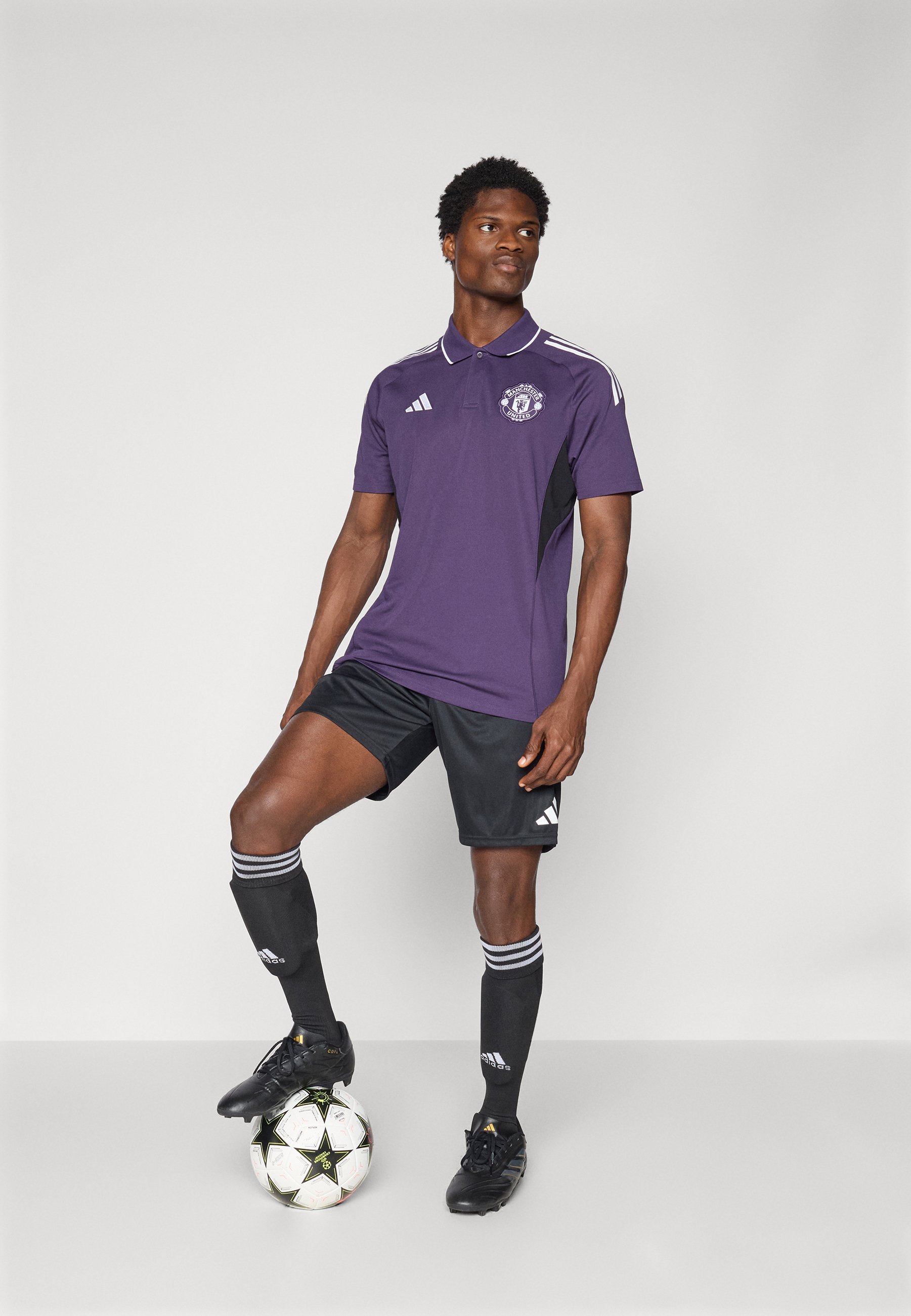 polo adidas Performance MUFC - Tenue du club - prune aurore/noir/blanc