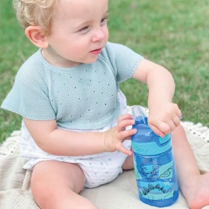 Set van 2 waterflessen - NUBY - Incredible Gulp - 360 ml - Dinosaurussen