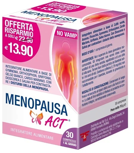 F&F Menopause Act 30 tabletten Menopauzale klachten