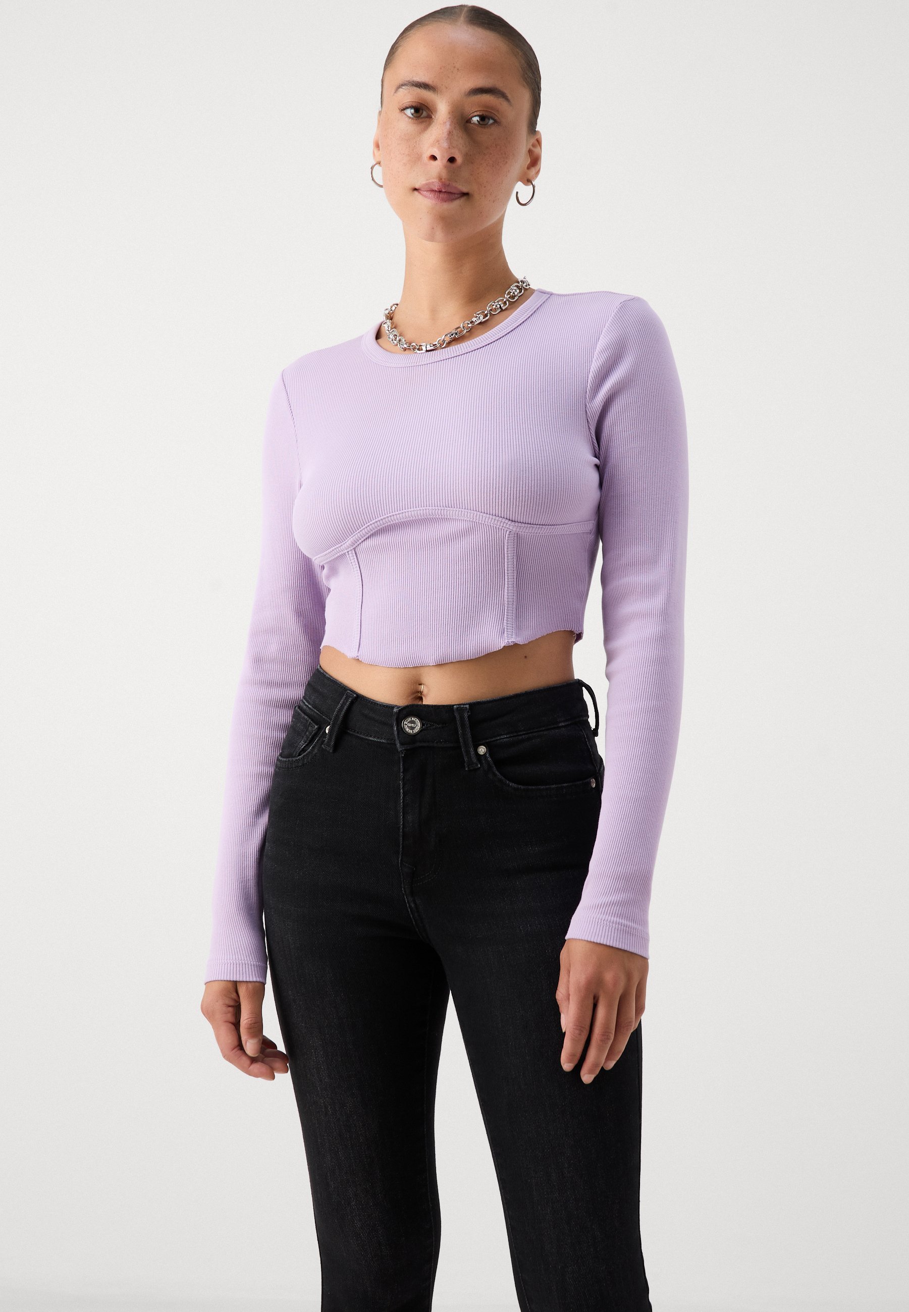 ONLY Petite ONLPOWER MID PUSH UP - Jeans Skinny Fit - gewaschenes Schwarz