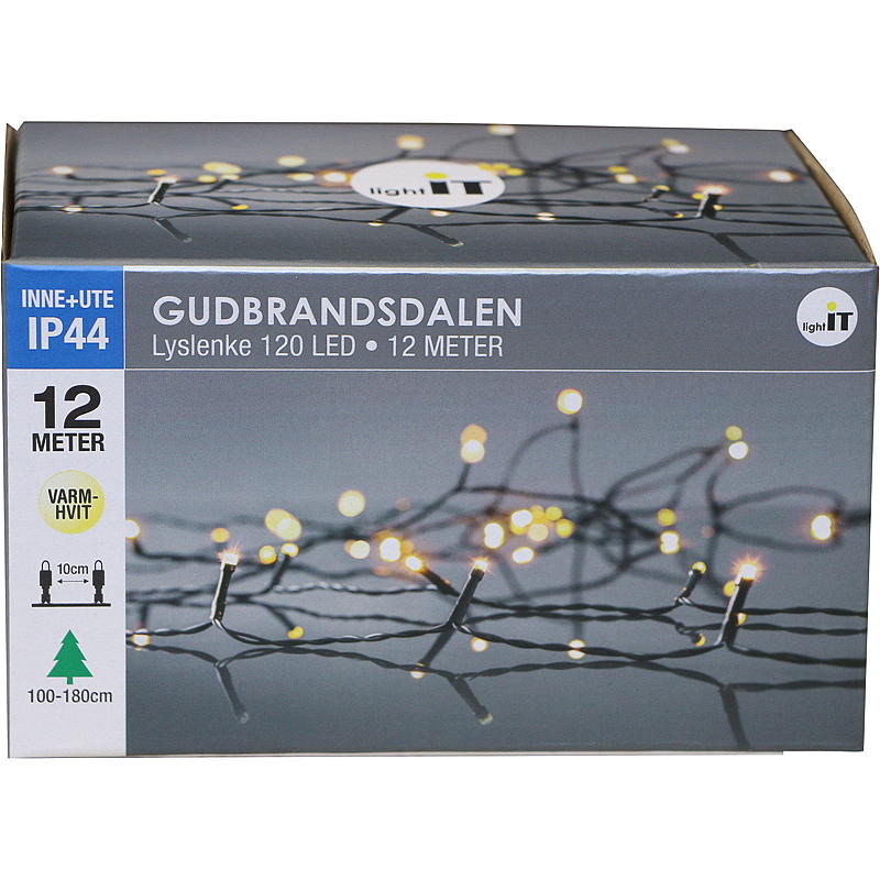 Hjemmelyslenker 120 LED varm hvit, Gudbrandsdalen