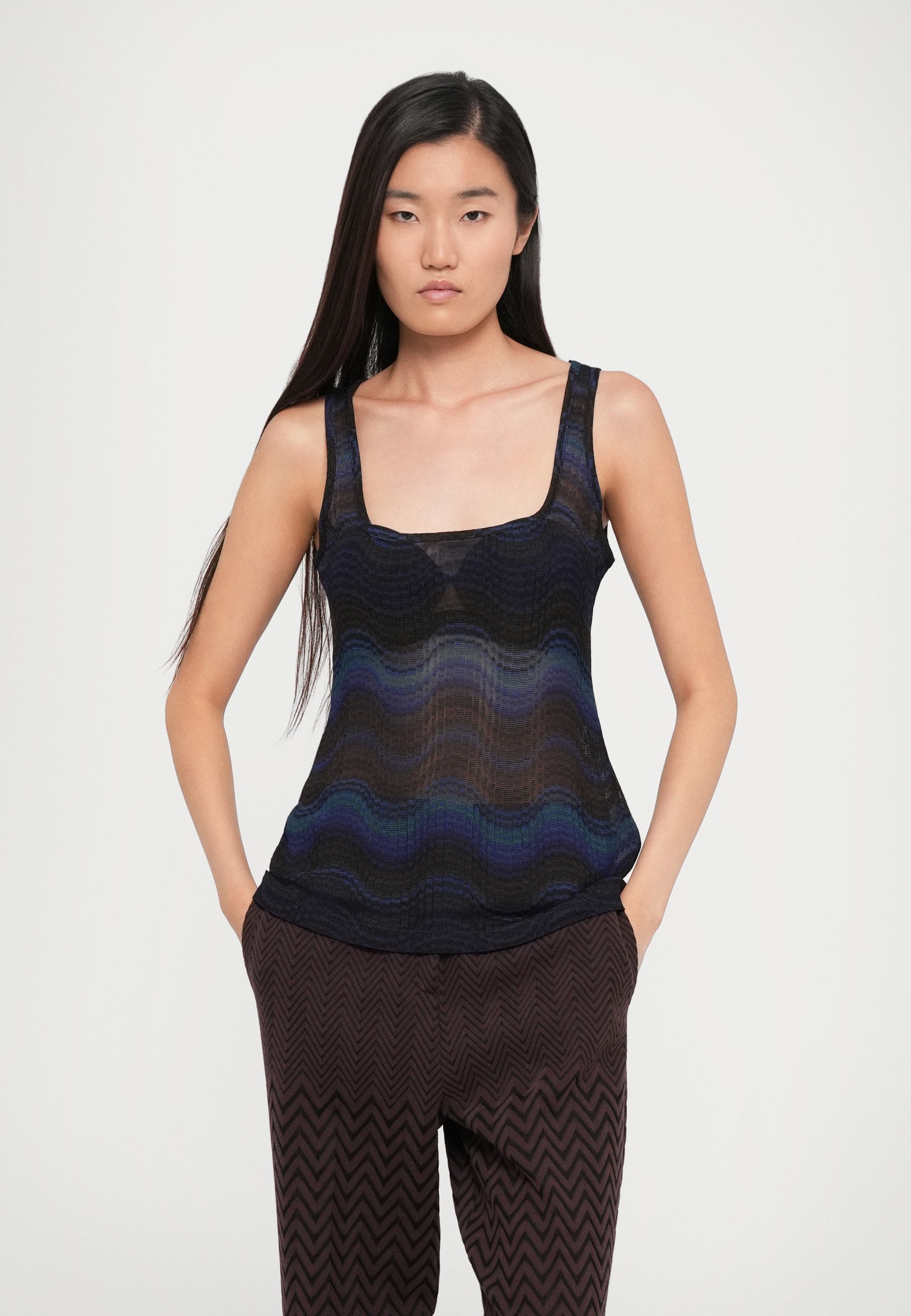 Débardeur Missoni - Haut - bleu/marron