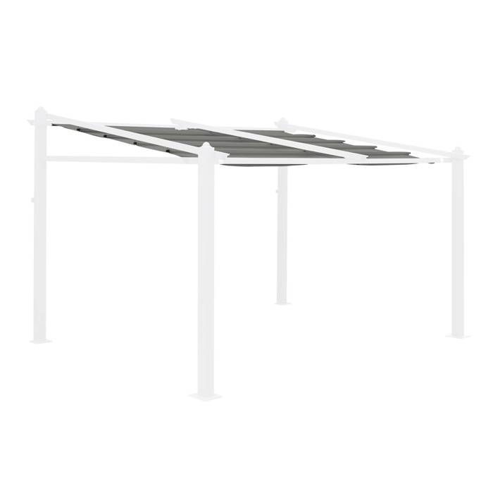 Toldo gris para cenador Murum de 3x4 m - toldo de repuesto para pérgola.