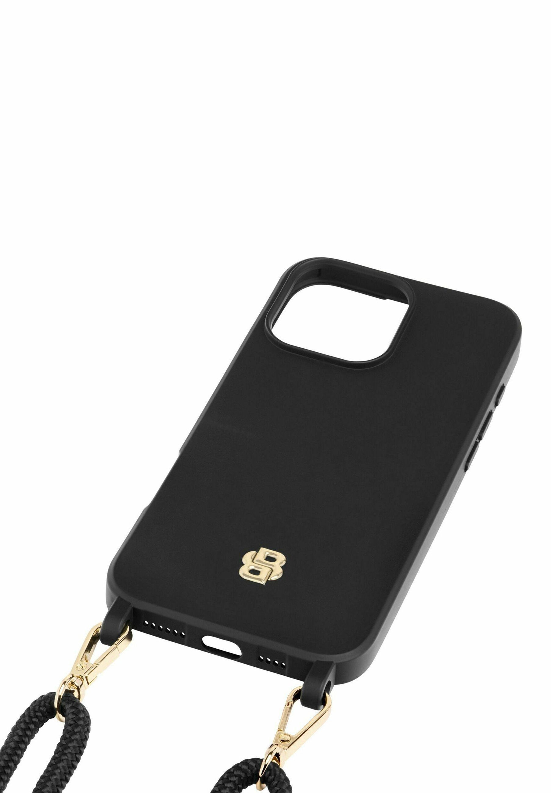 BOSS DOUBLE VOOR IPHONE 16 PRO MAX - Telefoonhoesje - zwart/goud