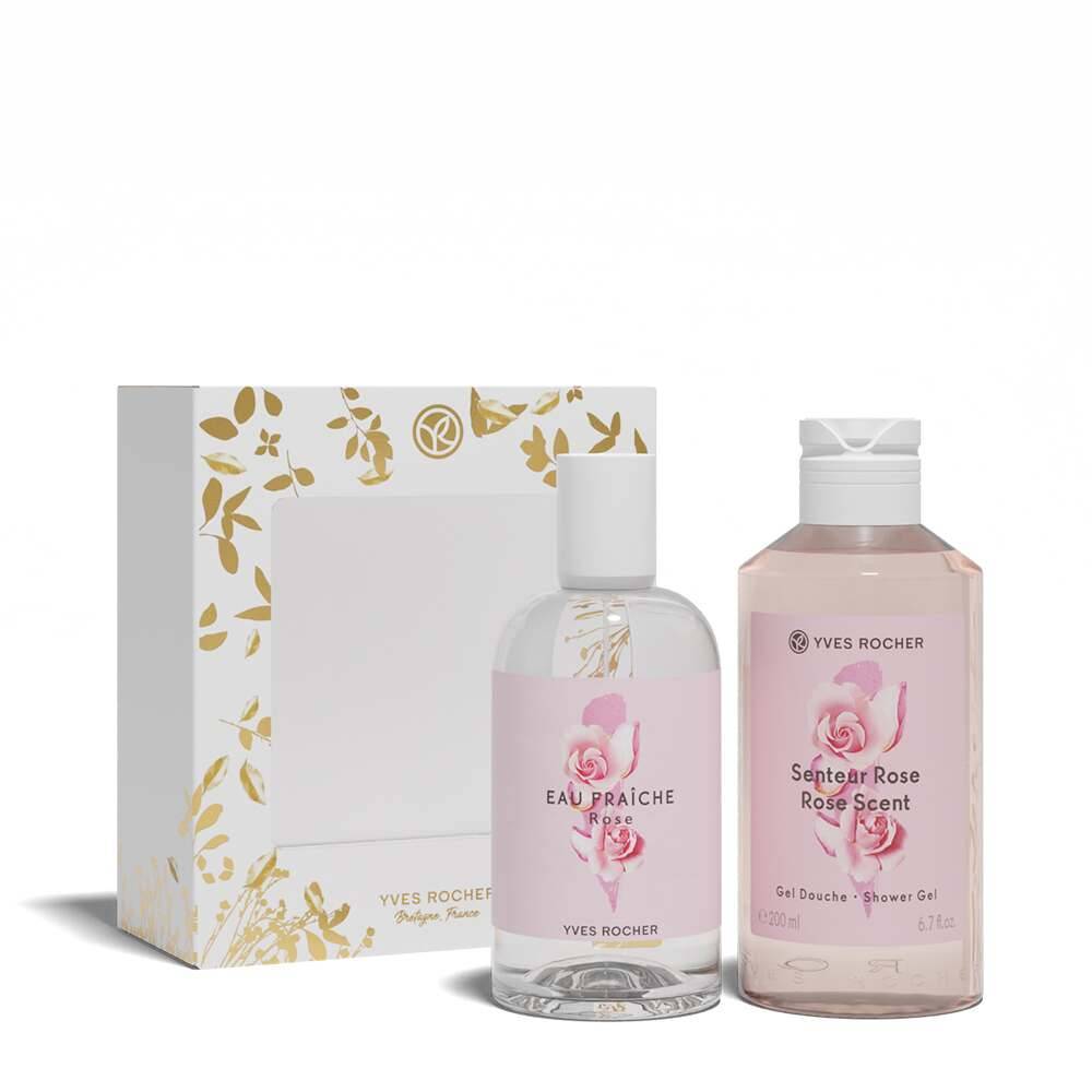 Conjunto de presente perfumado - Água fresca de rosas