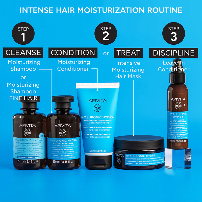 Apivita Hyaluronic Hydra Leave-In Conditioner ist ein Leave-in-Conditioner mit feuchtigkeitsspendender Wirkung.
