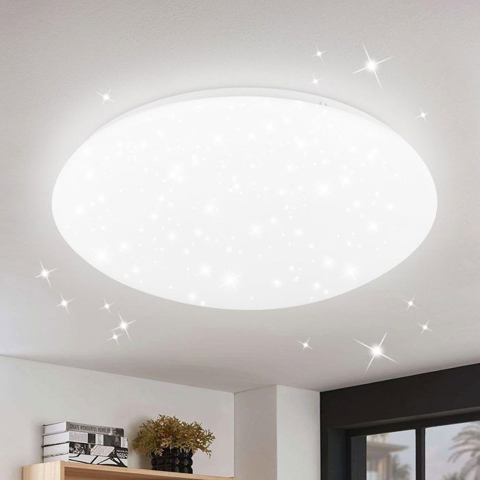 Plafonnier LED - NETTLIFE - Ø30 cm - 18W - 6500K (Blanc froid) - Effet ciel étoilé