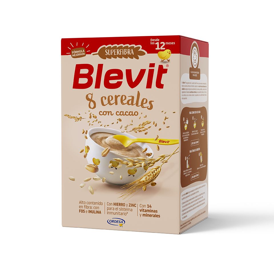 „Blevit Superfiber 8“ dribsniai ir kakava Tolesnis pienas ir maistas
