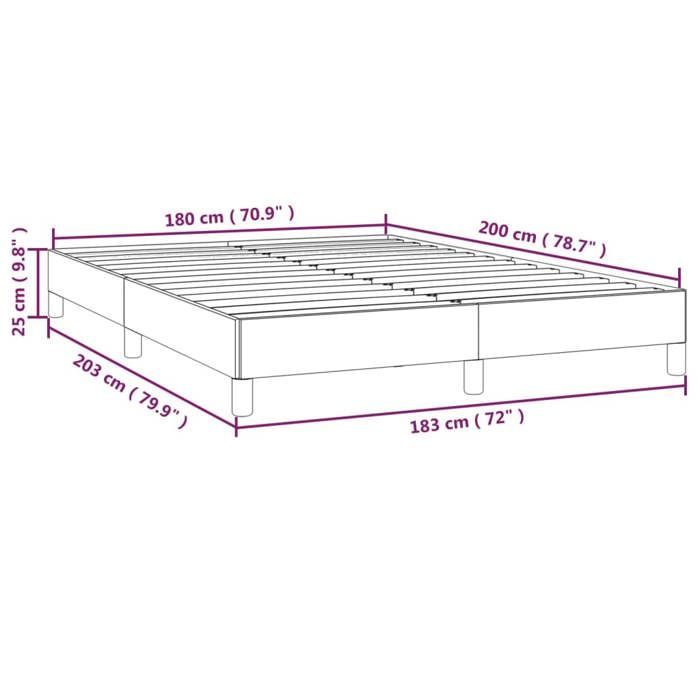 Preciosa estructura de cama doble - Extra cómoda - Base de láminas - Colchón no incluido - Tela color crema 180x200cm, 5744