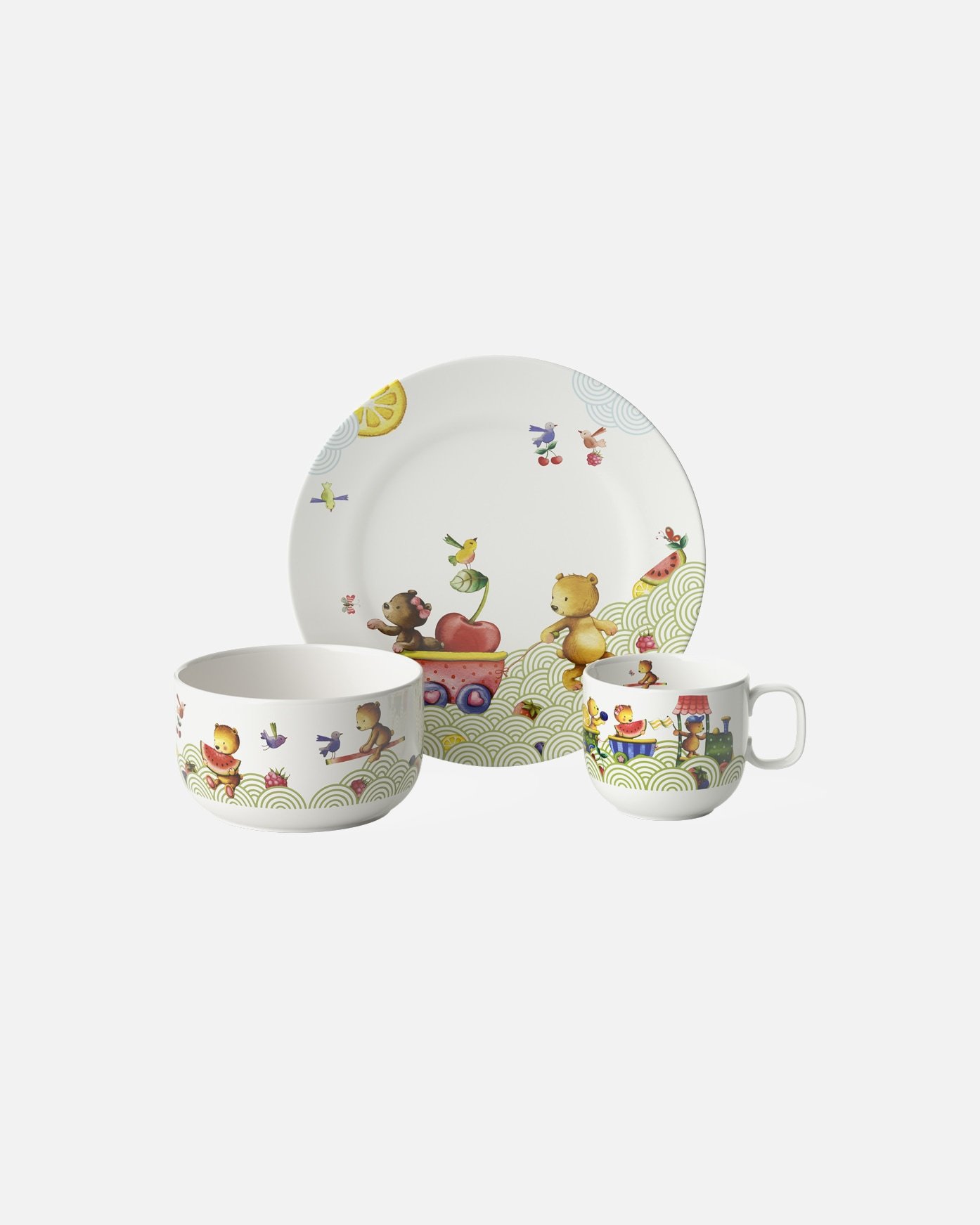 Villeroy & Boch trauku komplekts, 3 daļas. EF Izsalcis kā lācis – 1 daļa