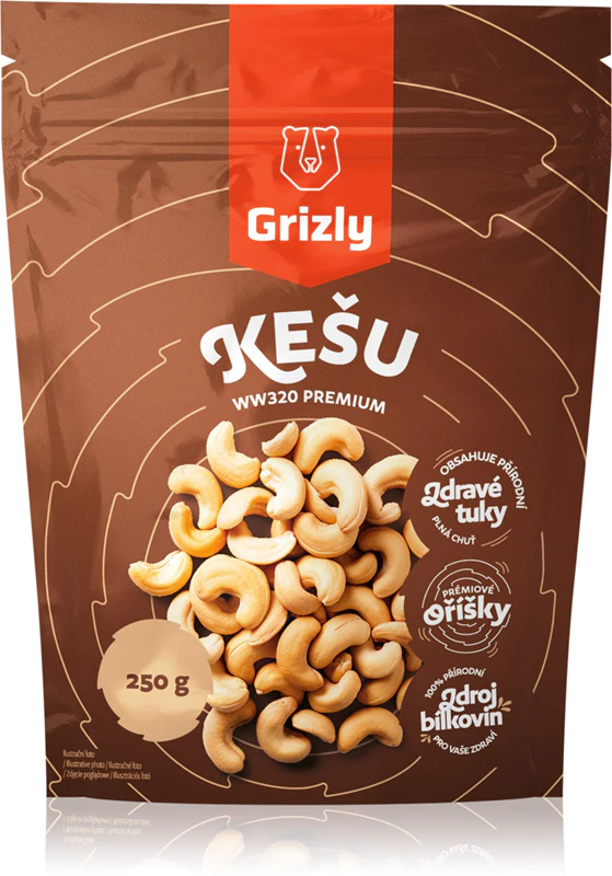 Grizly Cashewnüsse, natürliche Nüsse