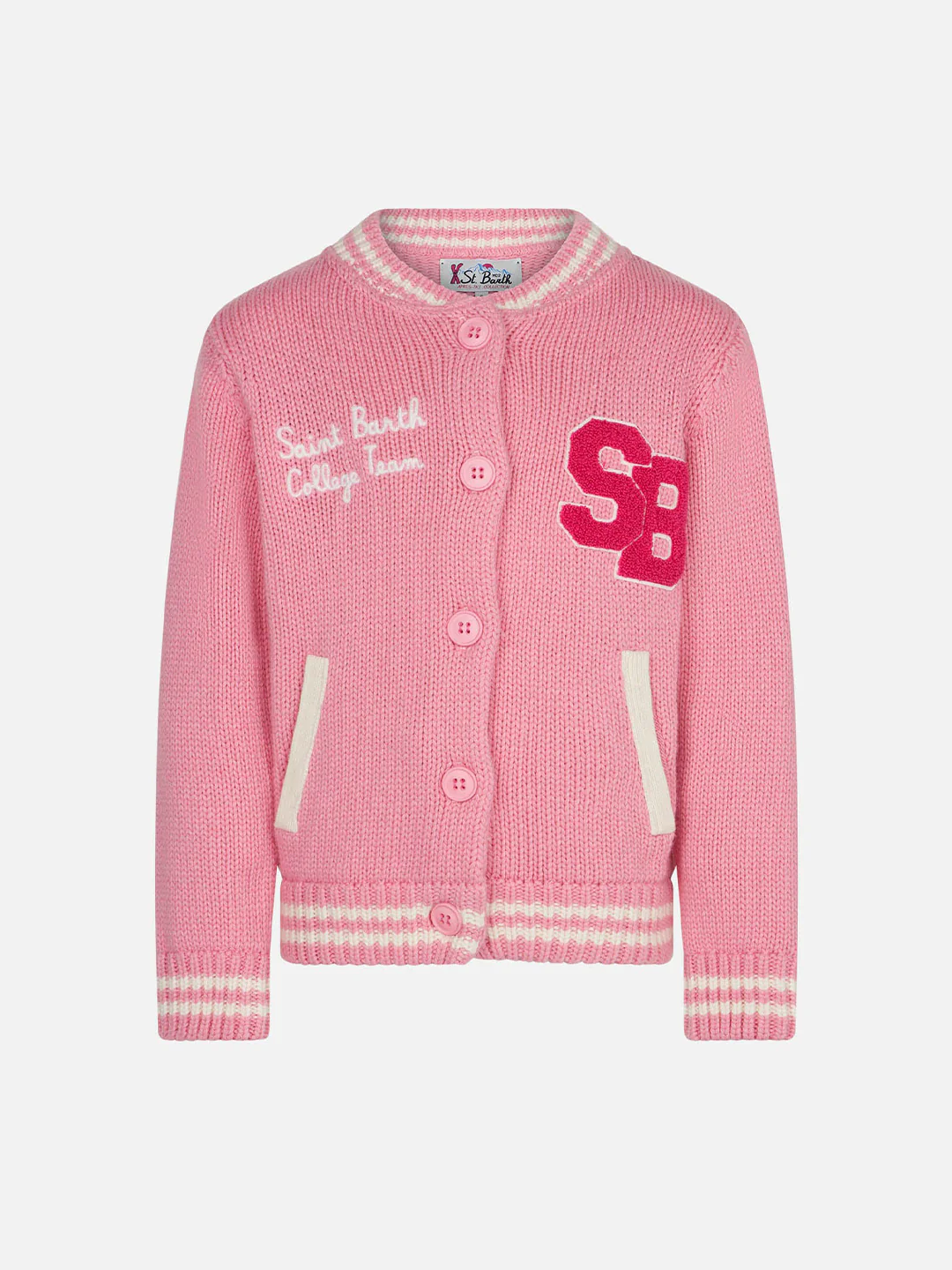 Roze meisjes collegevest