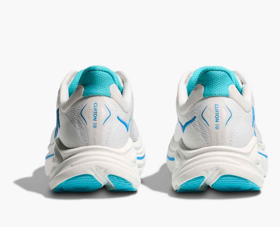 HOKA Clifton 10 Wit / Skyward Blue