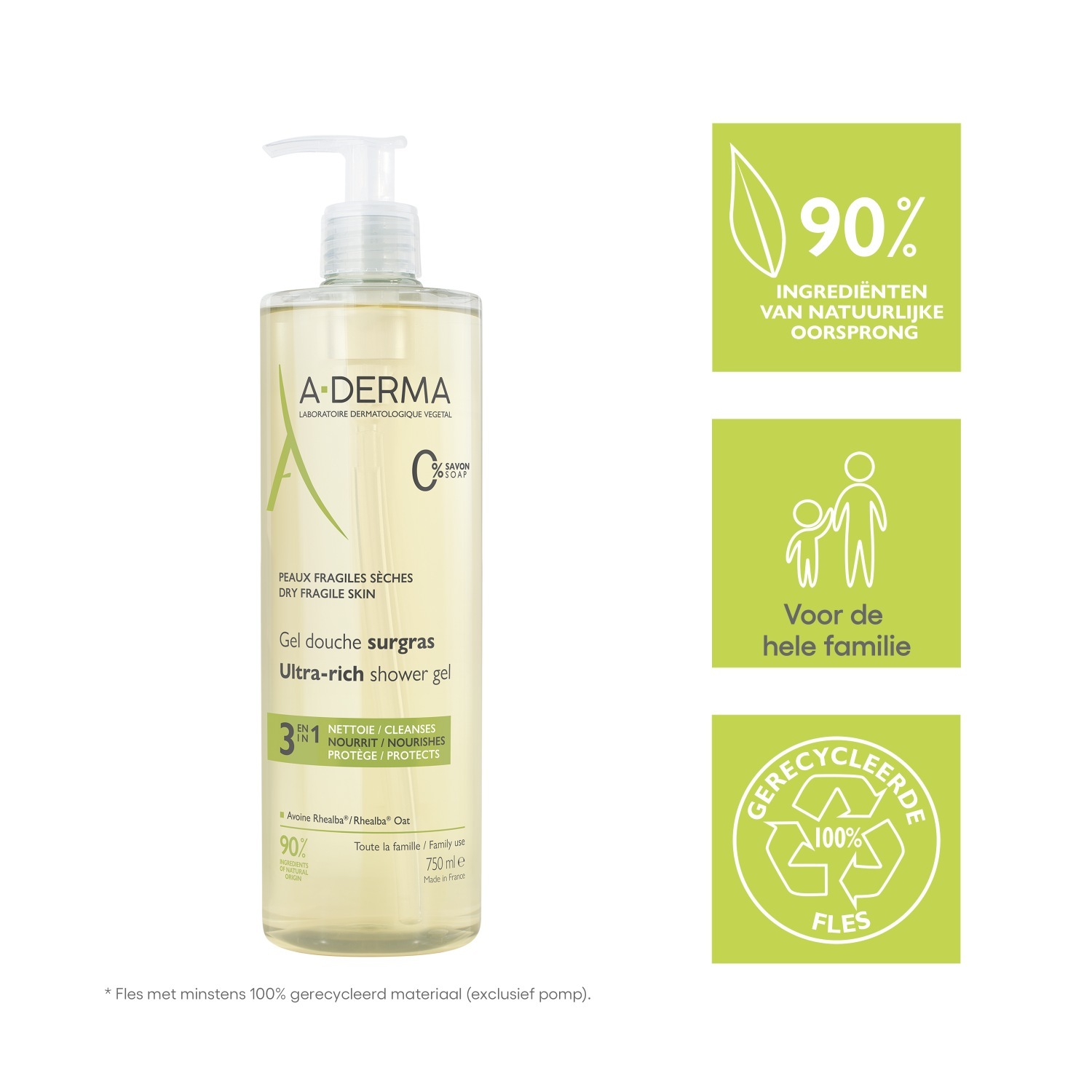 A-DERMA Ultra-Bohatý sprchový gél - 500 ml