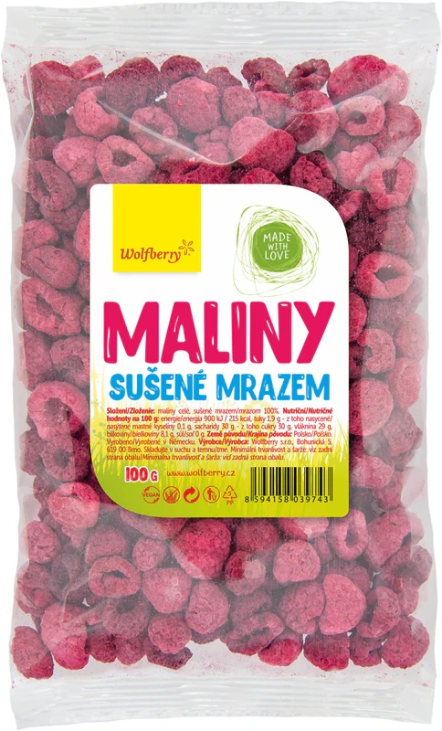 Wolfberry saldēti žāvētas avenes saldēti žāvēti augļi
