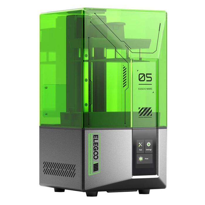 Imprimante 3D - ELEGOO - Mars 5 - LCD UV - Haute Résolution - 2x Plus Rapide