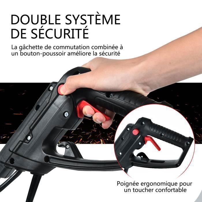 Motobineuse Motoculteur 1200W COSTWAY-Largeur de Travail 35cm-Profondeur 22cm-2 Roues Réglables-Bouclier-4 Fraises-Poignée Pliable