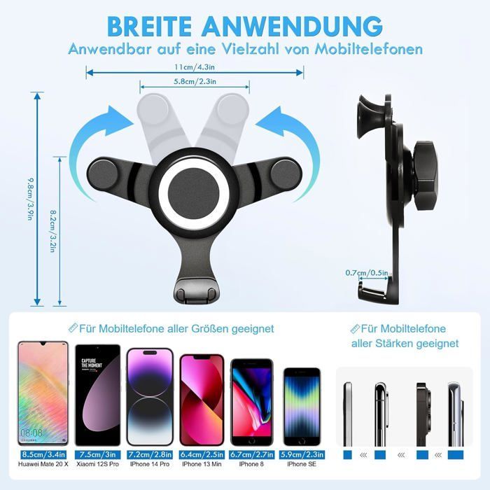 FRIENDS - PHONE MOUNT - Round car air vent mount for Mercedes Benz ABCES GLA GLC GLE GLS AMG W205 W213 - 120