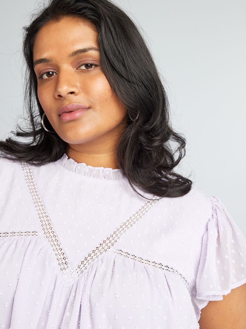 Plumetis Voile Jurk - ROZE