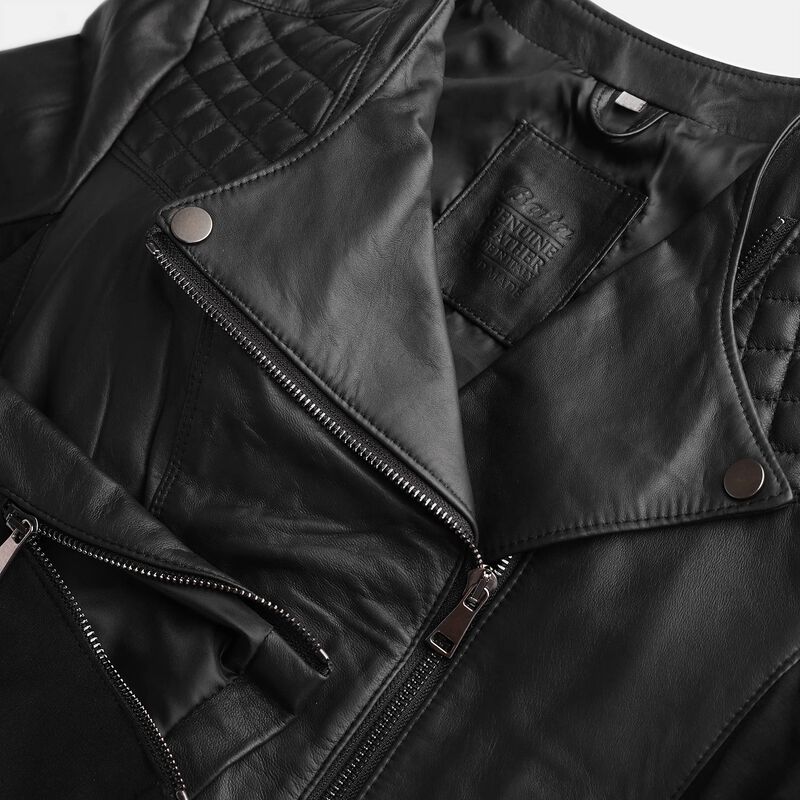 Biker da donna in pelle