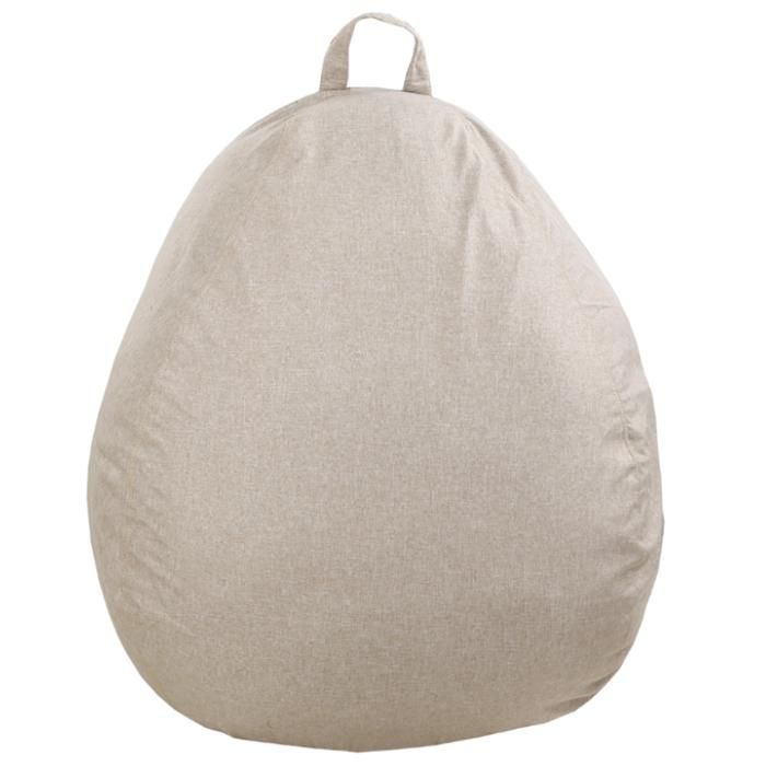 Poltrona a sacco beige sfoderabile 80 x 70 cm - Poltrona, Divano, Cuscino da pavimento, Pouf da interni - Imbottitura in schiuma - Bananair