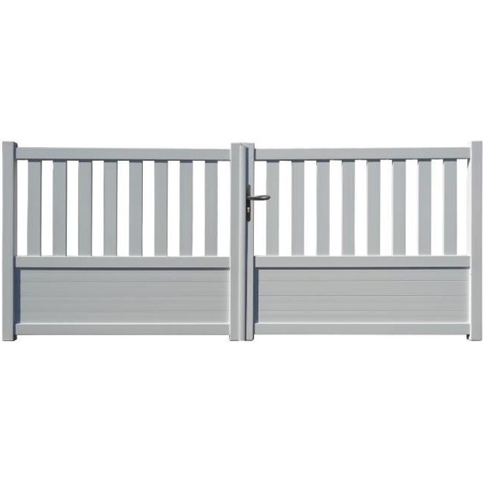 PORTAIL aluminium GENEVE BLANC 3m
