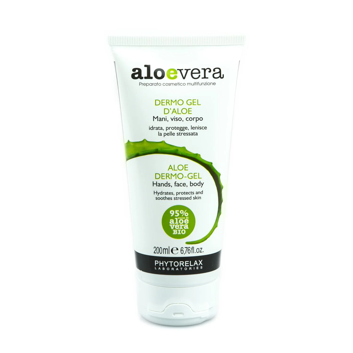 Bodycare 98% Natural Dermo Gel d'Aloe - Gel Corpo, Gel viso lenitiva, Trattamento Mani