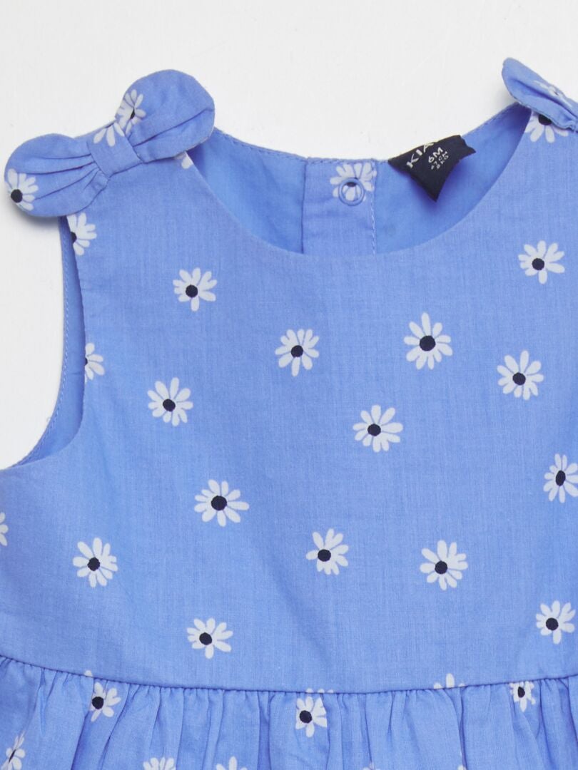 Mouwloze jurk met patroon - BLAUW