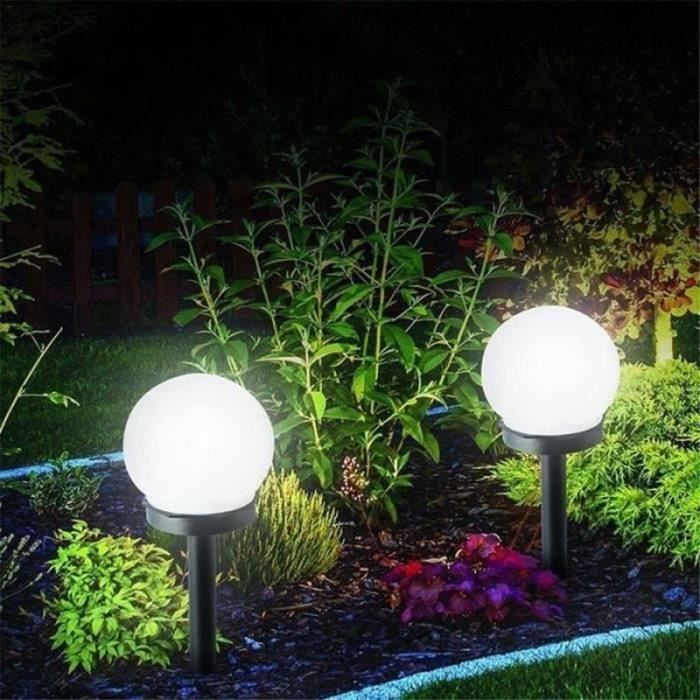 Vloerlamp voor buiten - LECHEO - Solar tuinlamp - 2 stuks - LED-verlichting - Werkt op zonne-energie