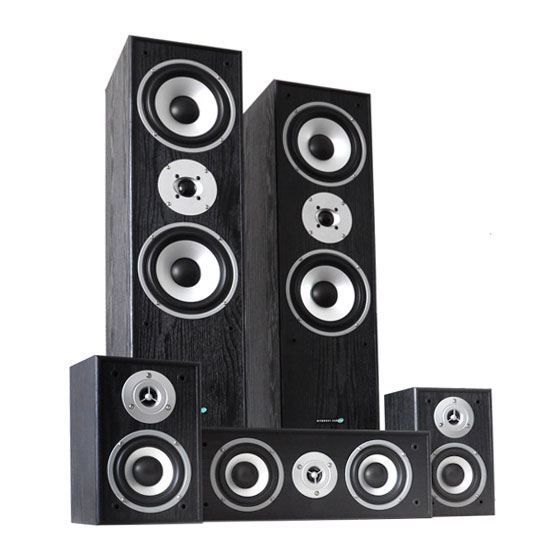 LTC Audio E1004BL 5.0 Heimkino-Lautsprecher - Schwarz - 5 Lautsprecher - 180 W - 8 Ohm