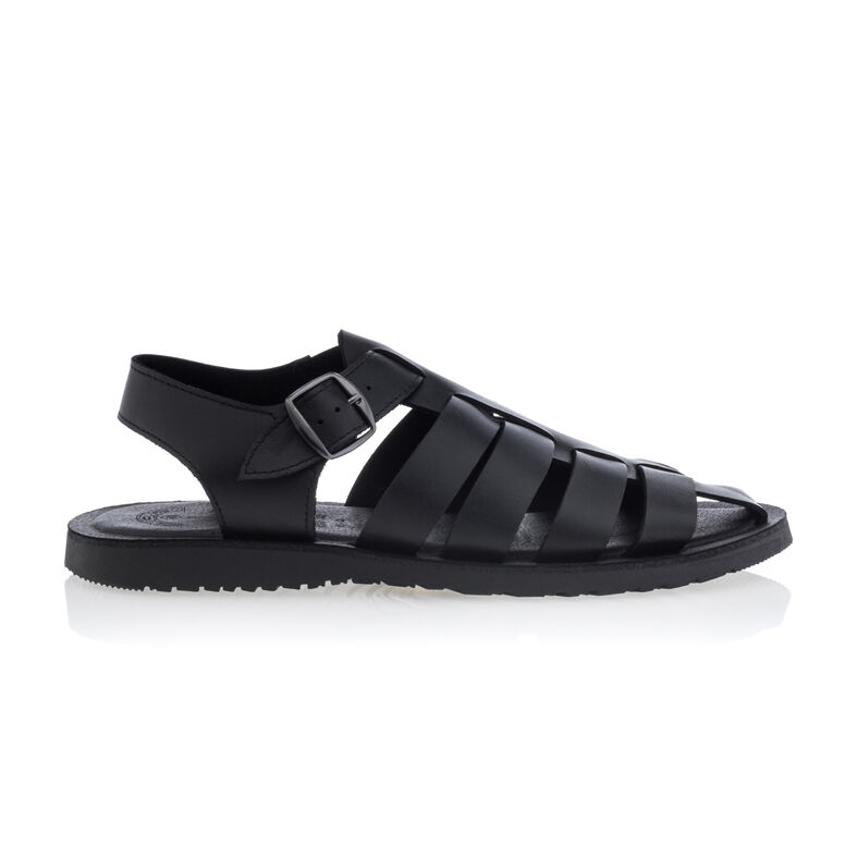  Svarta sandaler / skor med öppen tå för män