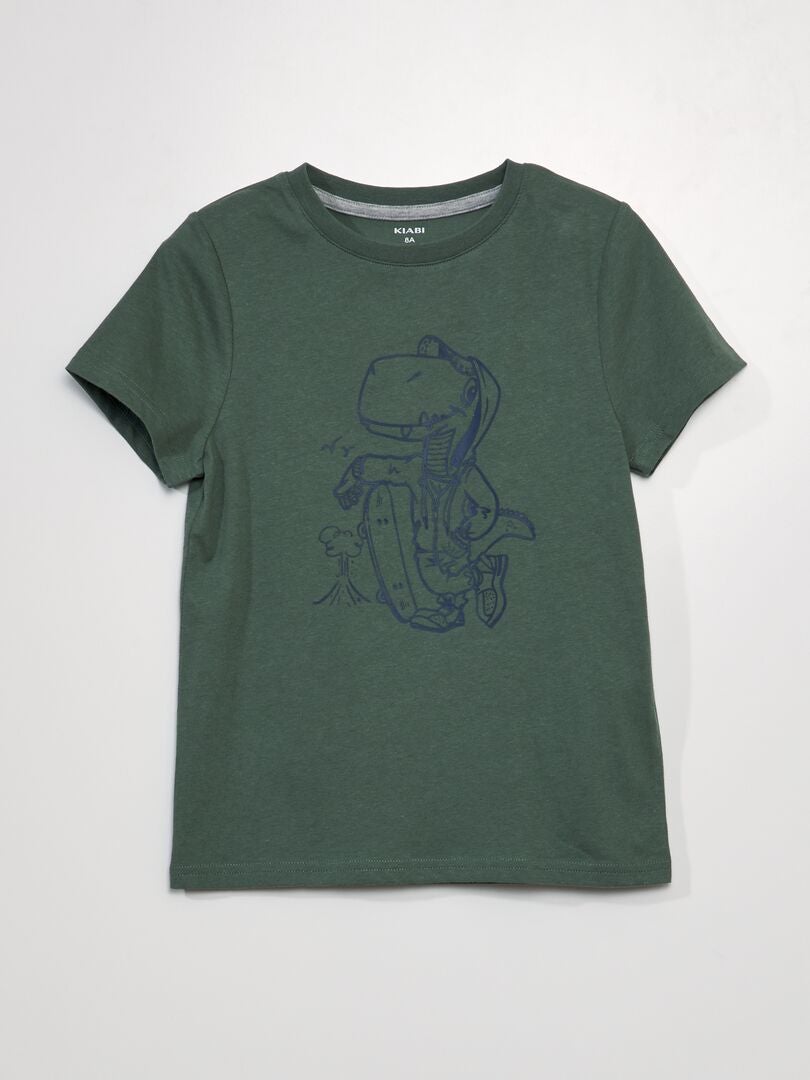 Camiseta estampada - Cáqui