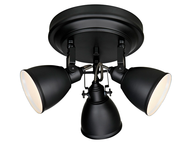 Lampa sufitowa Fjallback 3-punktowa metalowa czarna