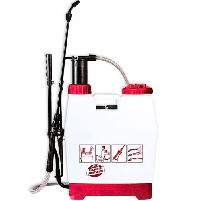 Backpack sprayer for aggressive products, 12 L